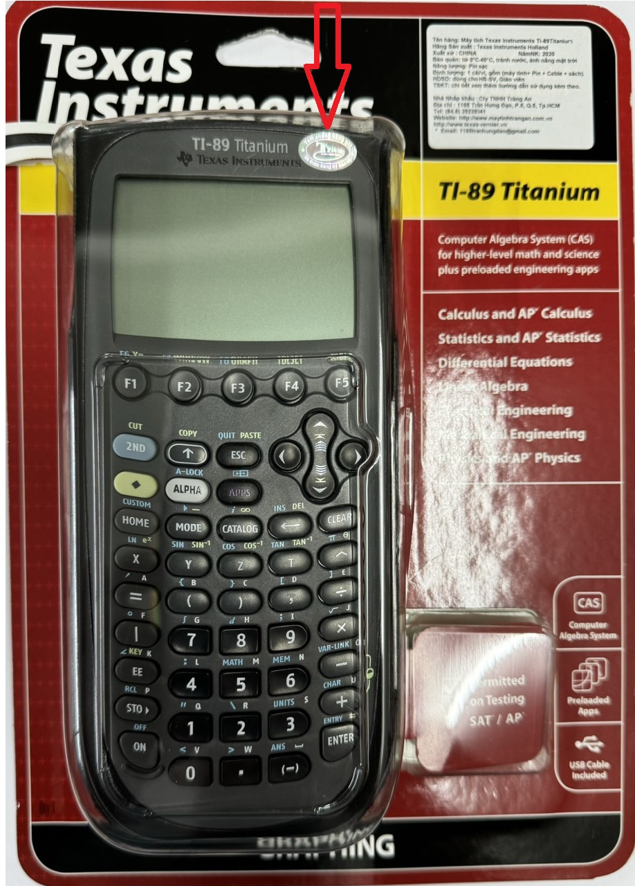 Texas Instruments TI-89 Titanium, Máy tính HỌC SINH lập trình vẽ đồ thị Texas Instruments TI-89 Titanium chính hãng |HÀNG CÓ SẲN
